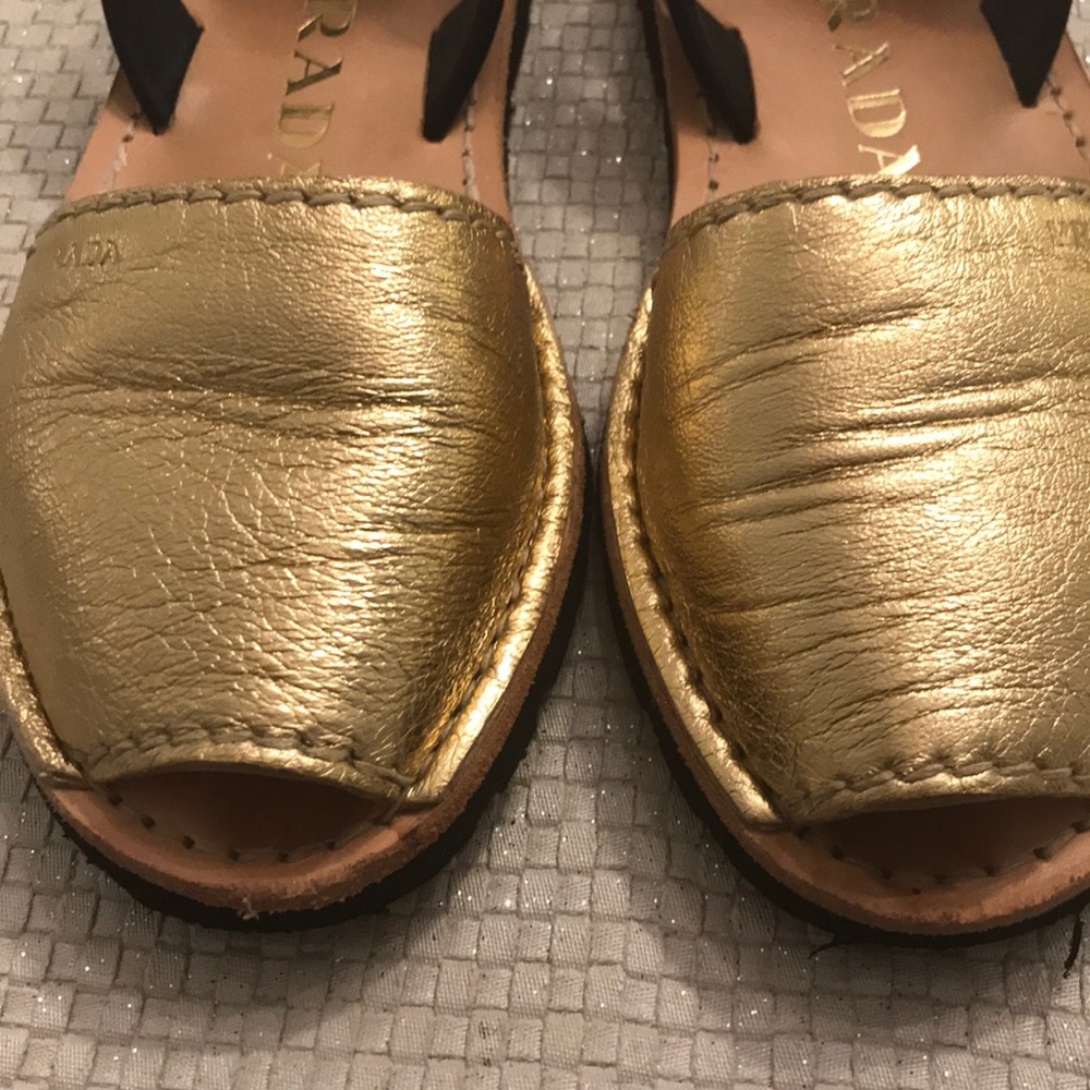 Prada metallic slingback Sandal flats!